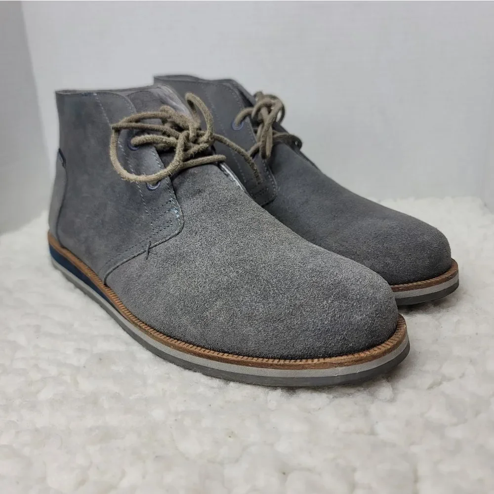 Hari Mari Mens Adobe Mens Chukka Boots Size 11 Gray Suede Motocyle Work Shoes